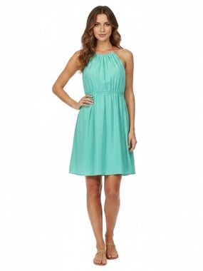 Twelfth and Towne seafoam mint green slip dress Size Large juniors neon orange